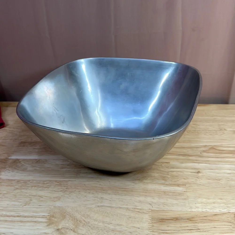 POTTERY BARN BARONA SILVER PEWTER BOWL
